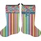 Retro Scales & Stripes Holiday Stocking - Double-Sided - Neoprene (Personalized)