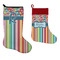 Retro Scales & Stripes Stockings - Side by Side compare