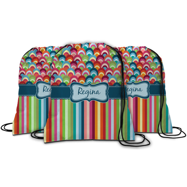 Retro Scales & Stripes String Backpack - MAIN