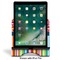 Retro Scales & Stripes Stylized Tablet Stand - Front with ipad