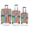 Retro Scales & Stripes Suitcase Set 1 - APPROVAL