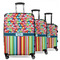 Retro Scales & Stripes Suitcase Set 1 - MAIN