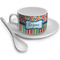 Retro Scales & Stripes Tea Cup - Single (Personalized)