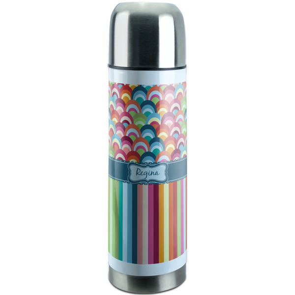 Custom Retro Scales & Stripes Stainless Steel Thermos (Personalized)