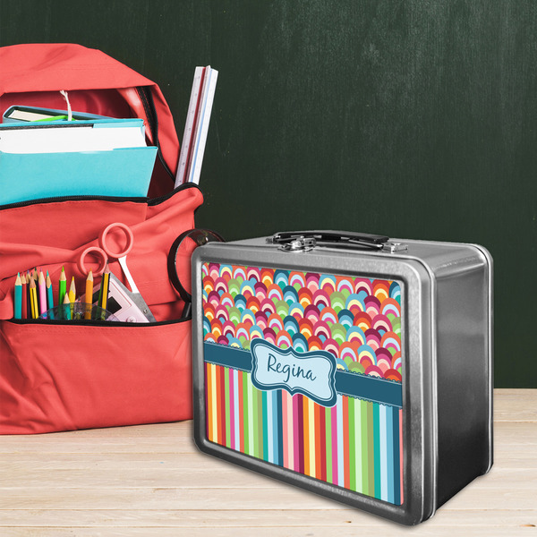 Retro Scales & Stripes Tin Lunchbox - LIFESTYLE