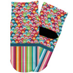 Retro Scales & Stripes Toddler Ankle Socks