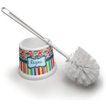 Retro Scales & Stripes Toilet Brush (Personalized)