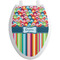 Retro Scales & Stripes Toilet Seat Decal (Personalized)