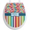 Retro Scales & Stripes Toilet Seat Decal (Personalized)