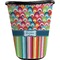 Retro Scales & Stripes Waste Basket - Single Sided (Black) (Personalized)