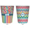 Retro Scales & Stripes Trash Can White - Front and Back - Apvl