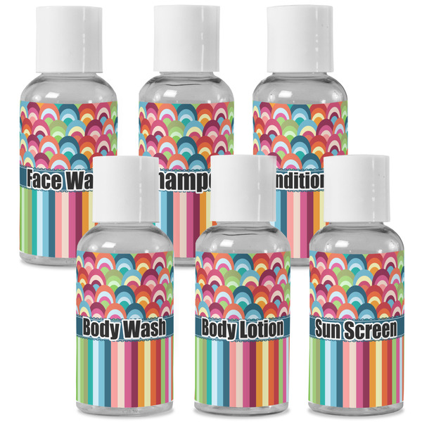 Custom Retro Scales & Stripes Travel Bottles (Personalized)