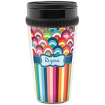Retro Scales & Stripes Acrylic Travel Mug without Handle (Personalized)