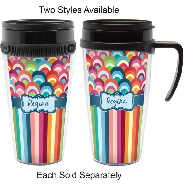 Retro Scales & Stripes Travel Mugs - with & without Handle