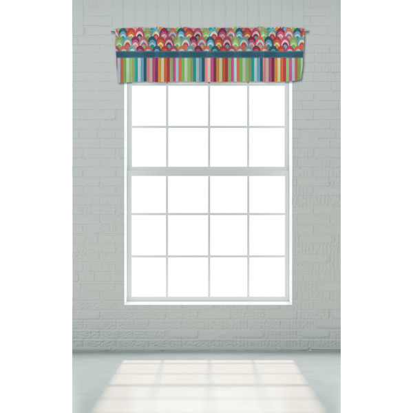 Retro Scales & Stripes Valance - On window