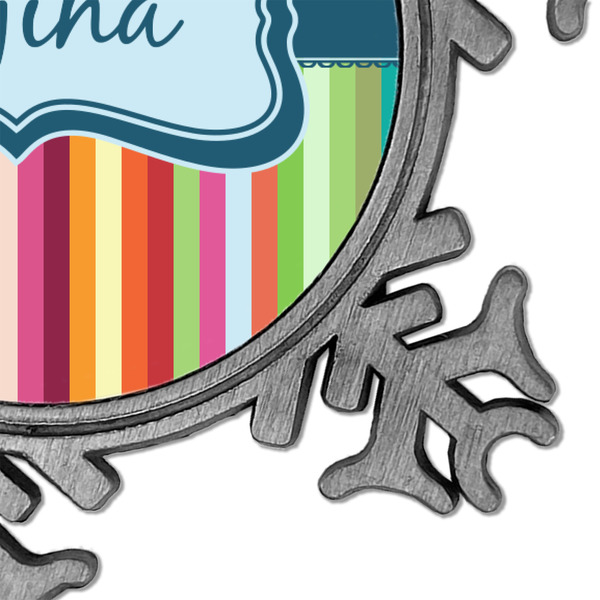 Retro Scales & Stripes Vintage Snowflake - Detail