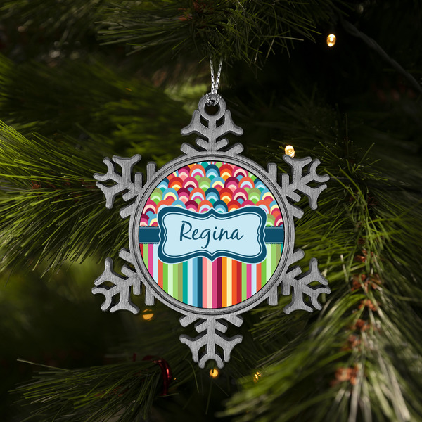 Retro Scales & Stripes Vintage Snowflake - (LIFESTYLE)