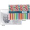 Retro Scales & Stripes Vinyl Passport Holder - Flat Front and Back