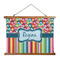 Retro Scales & Stripes Wall Hanging Tapestry - Wide (Personalized)
