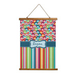 Retro Scales & Stripes Wall Hanging Tapestry - Tall (Personalized)