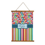 Retro Scales & Stripes Wall Hanging Tapestry - Tall (Personalized)