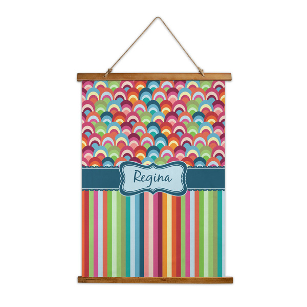 Custom Retro Scales & Stripes Wall Hanging Tapestry - Tall (Personalized)