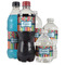 Retro Scales & Stripes Water Bottle Label - Multiple Bottle Sizes
