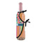 Retro Scales & Stripes Wine Bottle Apron - DETAIL WITH CLIP ON NECK