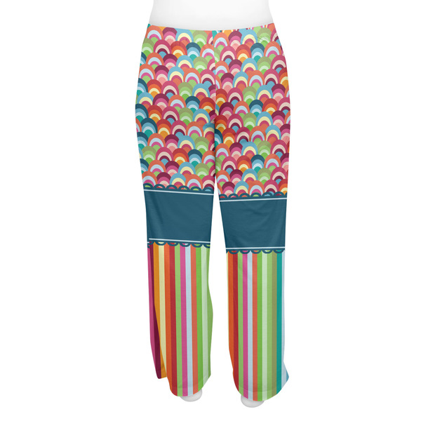 Retro Scales & Stripes Women's Pj on model - Back