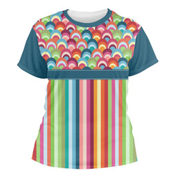 Retro Scales & Stripes Women's Crew T-Shirt (Personalized)