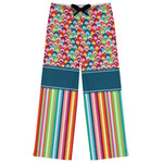 Retro Scales & Stripes Womens Pajama Pants - L