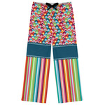 Retro Scales & Stripes Womens Pajama Pants - XS