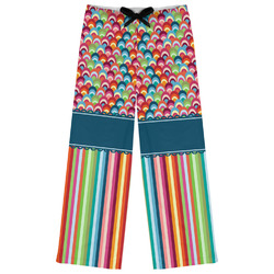 Retro Scales & Stripes Womens Pajama Pants (Personalized)