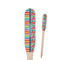 Retro Scales & Stripes Wooden Food Pick - Paddle - Closeup