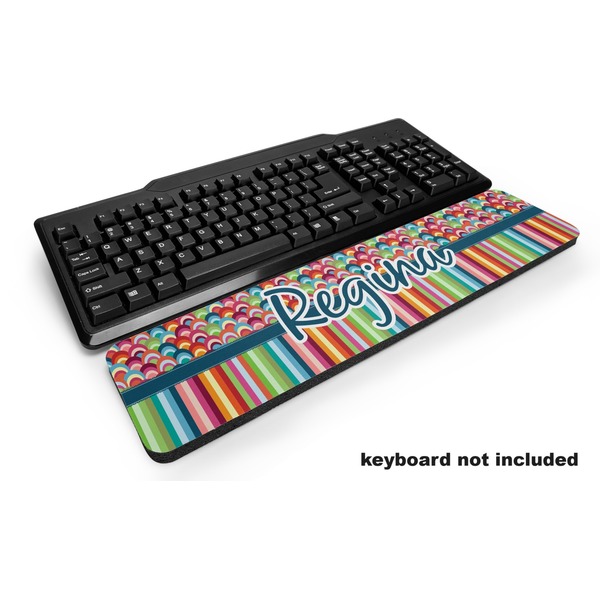 Custom Retro Scales & Stripes Keyboard Wrist Rest (Personalized)