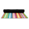 Retro Scales & Stripes Yoga Mat Rolled up Black Rubber Backing