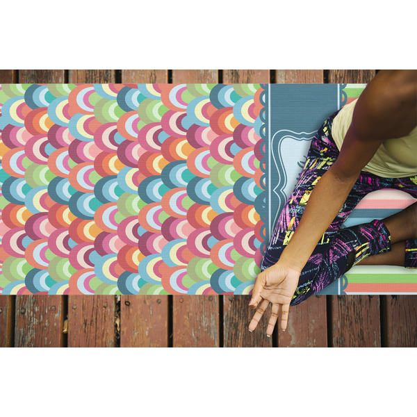 Retro Scales & Stripes Yoga Mats - LIFESTYLE