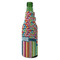 Retro Scales & Stripes Zipper Bottle Cooler - ANGLE (bottle)