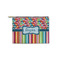 Retro Scales & Stripes Zipper Pouch - Small - 8.5"x6" (Personalized)