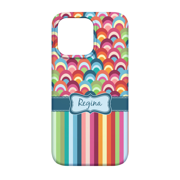 Retro Scales & Stripes iPhone 13 Case - Back