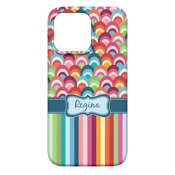 Retro Scales & Stripes iPhone 13 Pro Max Case - Back