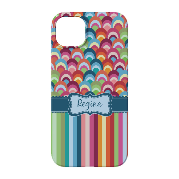 Retro Scales & Stripes iPhone 14 Case - Back