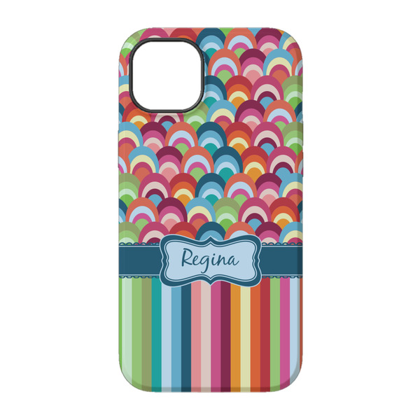 Retro Scales & Stripes iPhone 14 Pro Tough Case - Back