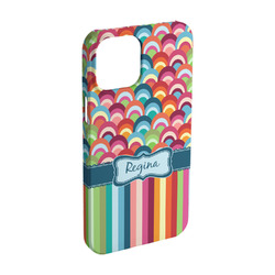 Retro Scales & Stripes iPhone Case - Plastic - iPhone 15 (Personalized)