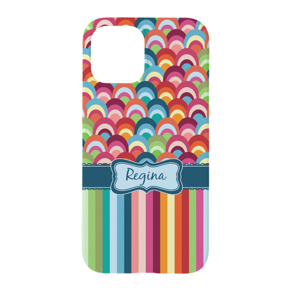 Retro Scales & Stripes iPhone 15 Case - Back