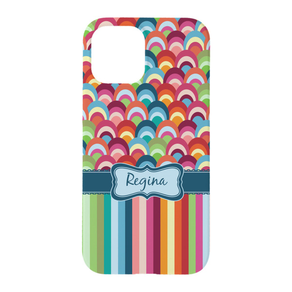 Retro Scales & Stripes iPhone 15 Pro Case - Back