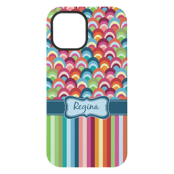 Retro Scales & Stripes iPhone 15 Pro Max Tough Case - Back