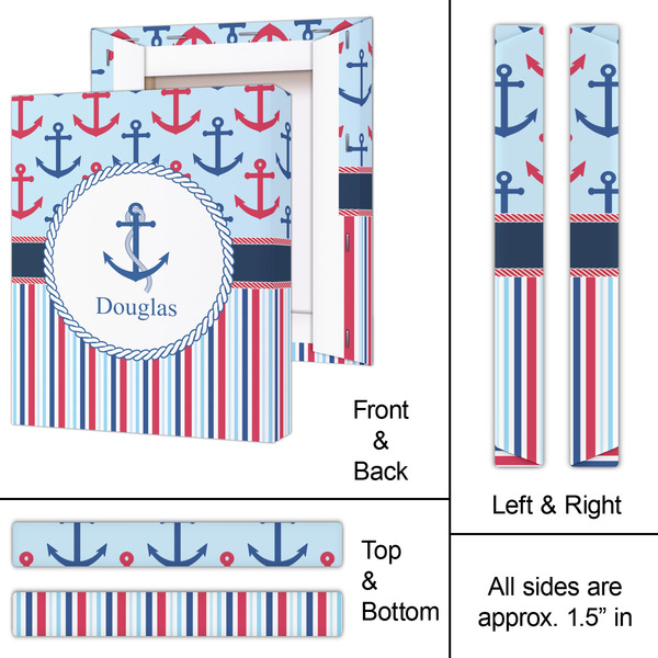 Anchors & Stripes 11x14 - Canvas Print - Approval