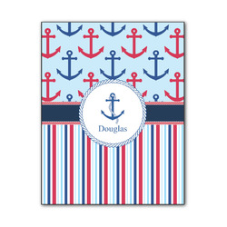 Anchors & Stripes Wood Print - 11x14 (Personalized)