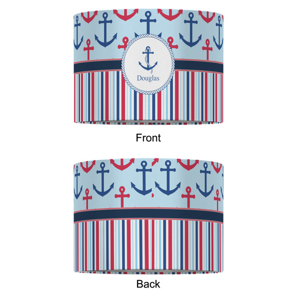 Anchors & Stripes 12" Drum Lampshade - APPROVAL (Fabric)